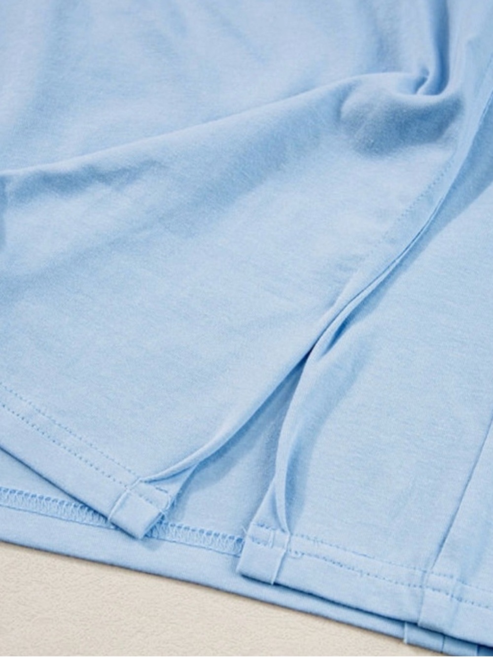 Light Blue Star-Stripe USA FLAG Oversized Graphic Tee - Women Sz medium American - Picture 3 of 4